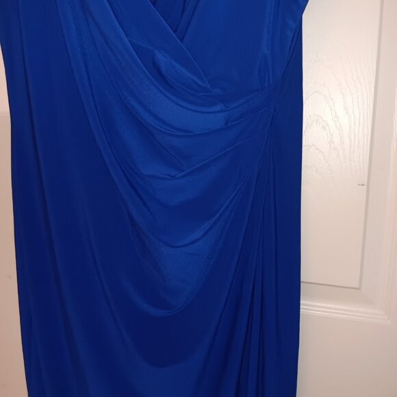 MSK royal blue ruched-side dress, size XL. - Picture 4 of 4